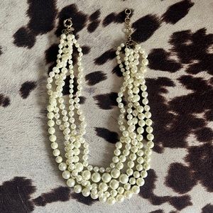 J Crew Pearl 5 strand necklace